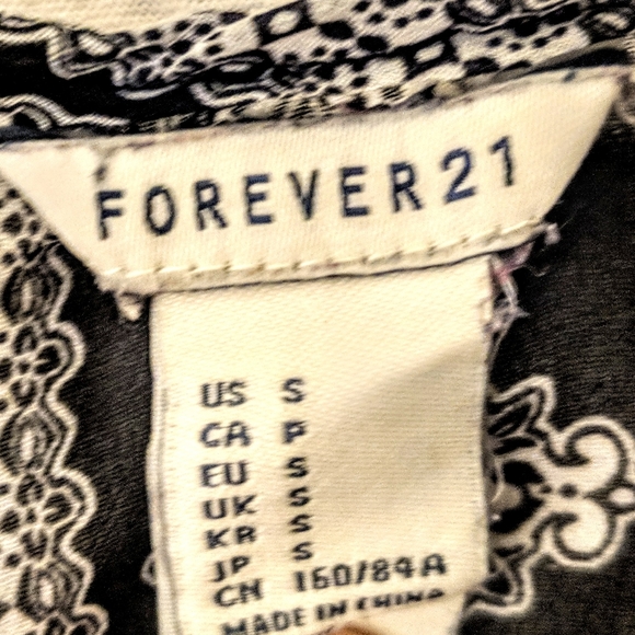 3/$15 FOREVER 21 Sheer blouse with tassels (small) - Picture 6 of 9